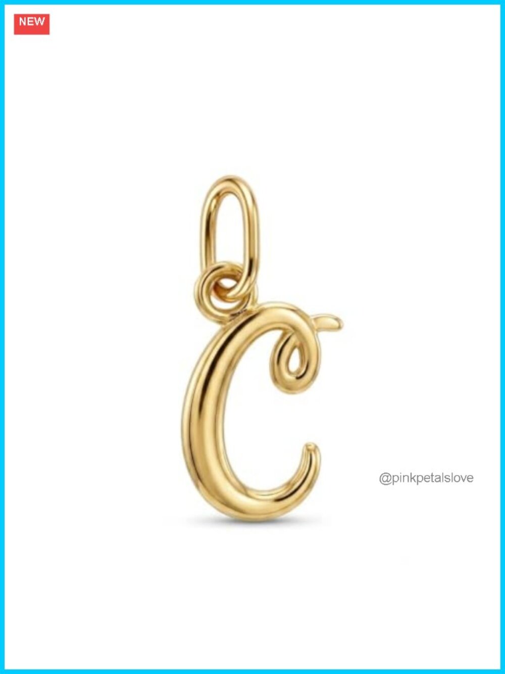 10K Solid Gold Letter Pendant Necklace Initial Charm Handcrafted
